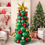 Darrahopens Home & Garden > Decor > Garden Ornaments Christmas Balloon Tree Decor Kit - Latex & Foil Balloons Set with Star Topper--94PCs