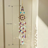 Darrahopens Home & Garden > Decor > Garden Ornaments Colorful Dazzling Celestial Crystal Suncatcher - Moon Shape Rainbow Maker Window Hanging Ornament
