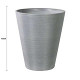 Darrahopens Home & Garden > Decor > Garden Ornaments Decorative Textured Round Grey Planter 47cm