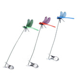 Darrahopens Home & Garden > Decor > Garden Ornaments Dragonfly Clip Fake Dragonfly Pole Clips Natural Organic Concept 3D Dragonfly Garden Decor for Family Garden Potted Flowers Lawn House Statue 3Pcs In Australia - Darrahopens