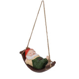 Darrahopens Home & Garden > Decor > Garden Ornaments Dwarf Swing Sculpture Ornaments Resin and Twine Lovely 7.5in Resin Dwarf Swing Sculpture for Patio Lawn Porch Green In Australia - Darrahopens