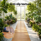 Darrahopens Home & Garden > Decor > Garden Ornaments Gardeon 8FT Wooden Garden Pathway Roll-Out Straight Walkway Outdoor Backyard Brown
