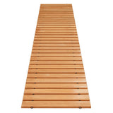 Darrahopens Home & Garden > Decor > Garden Ornaments Gardeon 8FT Wooden Garden Pathway Roll-Out Straight Walkway Outdoor Backyard Brown