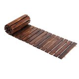 Darrahopens Home & Garden > Decor > Garden Ornaments Gardeon 8FT Wooden Garden Pathway Roll-Out Straight Walkway Outdoor Backyard Charcoal Brown