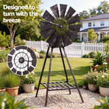 Darrahopens Home & Garden > Decor > Garden Ornaments Gardeon Garden Windmill Metal Outdoor Yard Decor 120cm Bronze In Australia - Darrahopens