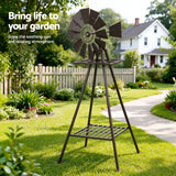 Darrahopens Home & Garden > Decor > Garden Ornaments Gardeon Garden Windmill Metal Outdoor Yard Decor 160cm Bronze In Australia - Darrahopens