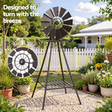 Darrahopens Home & Garden > Decor > Garden Ornaments Gardeon Garden Windmill Metal Outdoor Yard Decor 160cm Bronze In Australia - Darrahopens