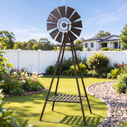 Darrahopens Home & Garden > Decor > Garden Ornaments Gardeon Garden Windmill Metal Outdoor Yard Decor 160cm Bronze In Australia - Darrahopens