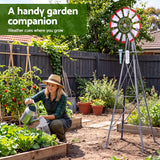 Darrahopens Home & Garden > Decor > Garden Ornaments Gardeon Garden Windmill Metal Weather Station with Rain Gauge 243cm Silver In Australia - Darrahopens