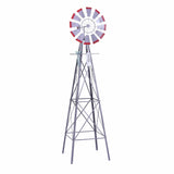 Darrahopens Home & Garden > Decor > Garden Ornaments Gardeon Garden Windmill Metal Weather Station with Rain Gauge 243cm Silver In Australia - Darrahopens
