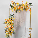 Darrahopens Home & Garden > Decor > Garden Ornaments Golden Square Wedding Arch Adjustable 1M-2M Flower Rack Backdrop Stand Balloon Arch Stand for Wedding Birthday Party Garden Ceremony Decoration