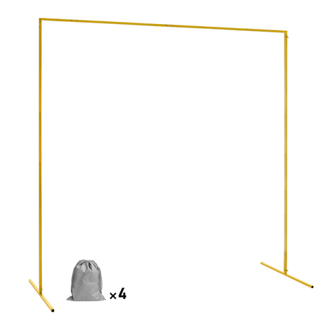 Darrahopens Home & Garden > Decor > Garden Ornaments Golden Square Wedding Arch Adjustable 1M-2M Flower Rack Backdrop Stand Balloon Arch Stand for Wedding Birthday Party Garden Ceremony Decoration