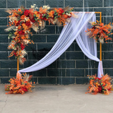 Darrahopens Home & Garden > Decor > Garden Ornaments Golden Square Wedding Arch Adjustable 1M-2M Flower Rack Backdrop Stand Balloon Arch Stand for Wedding Birthday Party Garden Ceremony Decoration
