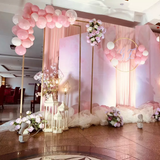 Darrahopens Home & Garden > Decor > Garden Ornaments Golden Square Wedding Arch Adjustable 1M-2M Flower Rack Backdrop Stand Balloon Arch Stand for Wedding Birthday Party Garden Ceremony Decoration