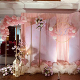 Darrahopens Home & Garden > Decor > Garden Ornaments Golden Square Wedding Arch Adjustable 1M-2M Flower Rack Backdrop Stand Balloon Arch Stand for Wedding Birthday Party Garden Ceremony Decoration