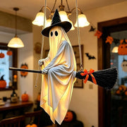 Darrahopens Home & Garden > Decor > Garden Ornaments Halloween Hanging Ghosts Decorations Outdoor, Orange LED Light Up Ghost Decor with Battery Operated, Glowing Ghost Ornament for Indoor, Halloween Decor for Tree Garden Front Porch Yard Fall Party In Australia - Darrahopens