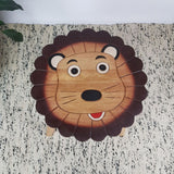 Darrahopens Home & Garden > Decor > Garden Ornaments Hand Carved Children's Table Wooden LION Theme