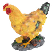 Darrahopens Home & Garden > Decor > Garden Ornaments Hen Garden Statue with Small Chicks Hen Fairy Garden Accessories Resin Chick Hen Figurine for Landscape Desk Decor Brown M In Australia - Darrahopens