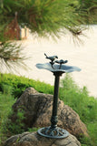 Darrahopens Home & Garden > Decor > Garden Ornaments Lotus bird bath Dark Green