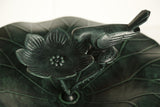 Darrahopens Home & Garden > Decor > Garden Ornaments Lotus bird bath Dark Green