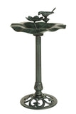 Darrahopens Home & Garden > Decor > Garden Ornaments Lotus bird bath Dark Green