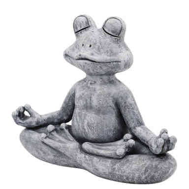 Darrahopens Home & Garden > Decor > Garden Ornaments Meditating Frog Garden Statue Outdoor Decoration Resin Ornament for Courtyard Design
