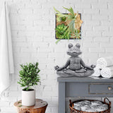 Darrahopens Home & Garden > Decor > Garden Ornaments Meditating Frog Garden Statue Outdoor Decoration Resin Ornament for Courtyard Design