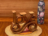 Darrahopens Home & Garden > Decor > Garden Ornaments Mothers day gift Wooden carved LOVE words decoration 27 cm long