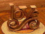 Darrahopens Home & Garden > Decor > Garden Ornaments Mothers day gift Wooden carved LOVE words decoration 27 cm long