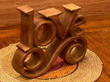 Darrahopens Home & Garden > Decor > Garden Ornaments Mothers day gift Wooden carved LOVE words decoration 27 cm long