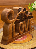 Darrahopens Home & Garden > Decor > Garden Ornaments Mothers day gift Wooden carved LOVE words decoration 33 cm long