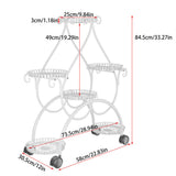 Darrahopens Home & Garden > Decor > Garden Ornaments Movable Metal Plant Stand Garden Cart Indoor/Outdoor Decor