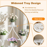 Darrahopens Home & Garden > Decor > Garden Ornaments Movable Metal Plant Stand Garden Cart Indoor/Outdoor Decor