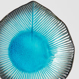 Darrahopens Home & Garden > Decor > Garden Ornaments Plate Leaf Shape 16cm Sky Blue Glaze