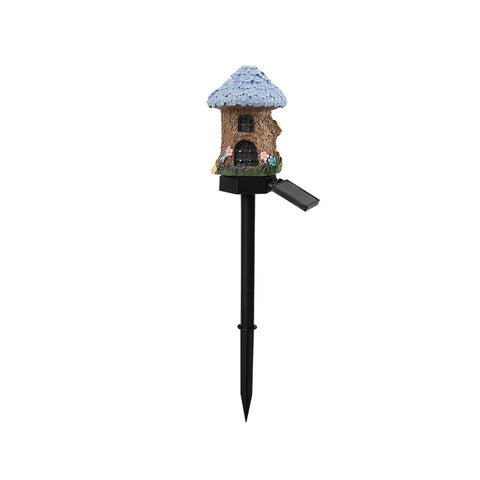 Darrahopens Home & Garden > Decor > Garden Ornaments Purple House Solar Powered Mushroom House Garden Stake Lights - Outdoor Waterproof Resin Landscape Decorative Lamps with Warm LED Glow for Patio, Lawn, and Yard