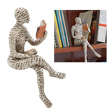 Darrahopens Home & Garden > Decor > Garden Ornaments Resin Reading Woman Figurine Innovative Lady Reading Pulp Molding Bookshelf Ornaments for Home Decoration B In Australia - Darrahopens
