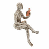 Darrahopens Home & Garden > Decor > Garden Ornaments Resin Reading Woman Figurine Innovative Lady Reading Pulp Molding Bookshelf Ornaments for Home Decoration B In Australia - Darrahopens