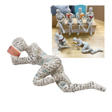 Darrahopens Home & Garden > Decor > Garden Ornaments Resin Reading Woman Figurine Innovative Lady Reading Pulp Molding Bookshelf Ornaments for Home Decoration C In Australia - Darrahopens