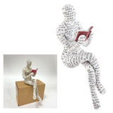 Darrahopens Home & Garden > Decor > Garden Ornaments Resin Reading Woman Figurine Innovative Lady Reading Pulp Molding Bookshelf Ornaments for Home Decoration D In Australia - Darrahopens