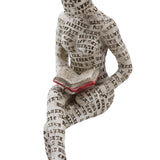Darrahopens Home & Garden > Decor > Garden Ornaments Resin Reading Woman Figurine Innovative Lady Reading Pulp Molding Bookshelf Ornaments for Home Decoration E In Australia - Darrahopens