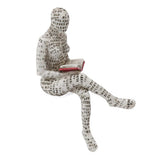 Darrahopens Home & Garden > Decor > Garden Ornaments Resin Reading Woman Figurine Innovative Lady Reading Pulp Molding Bookshelf Ornaments for Home Decoration E In Australia - Darrahopens