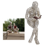 Darrahopens Home & Garden > Decor > Garden Ornaments Resin Reading Woman Figurine Innovative Lady Reading Pulp Molding Bookshelf Ornaments for Home Decoration F In Australia - Darrahopens