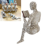 Darrahopens Home & Garden > Decor > Garden Ornaments Resin Reading Woman Figurine Innovative Lady Reading Pulp Molding Bookshelf Ornaments for Home Decoration F In Australia - Darrahopens