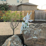 Darrahopens Home & Garden > Decor > Garden Ornaments Resin Sitting Fairy Statue Garden Ornament Porch Sculpture White
