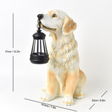 Darrahopens Home & Garden > Decor > Garden Ornaments Solar Dog Garden Statue with Lantern Waterproof Resin Puppy Ornament for Outdoor Patio Pathway Backyard Decoration Australian Pet Lovers(A)