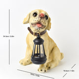 Darrahopens Home & Garden > Decor > Garden Ornaments Solar Dog Garden Statue with Lantern Waterproof Resin Puppy Ornament for Outdoor Patio Pathway Backyard Decoration Australian Pet Lovers(C)
