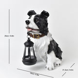 Darrahopens Home & Garden > Decor > Garden Ornaments Solar Dog Garden Statue with Lantern Waterproof Resin Puppy Ornament for Outdoor Patio Pathway Backyard Decoration Australian Pet Lovers(D)