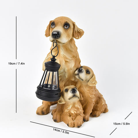 Darrahopens Home & Garden > Decor > Garden Ornaments Solar Dog Garden Statue with Lantern Waterproof Resin Puppy Ornament for Outdoor Patio Pathway Backyard Decoration Australian Pet Lovers(E)