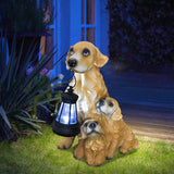 Darrahopens Home & Garden > Decor > Garden Ornaments Solar Dog Garden Statue with Lantern Waterproof Resin Puppy Ornament for Outdoor Patio Pathway Backyard Decoration Australian Pet Lovers(E)