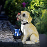Darrahopens Home & Garden > Decor > Garden Ornaments Solar Dog Garden Statue with Lantern Waterproof Resin Puppy Ornament for Outdoor Patio Pathway Backyard Decoration Australian Pet Lovers(E)
